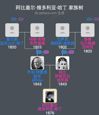阿比盖尔·维多利亚·哈丁家族树全览