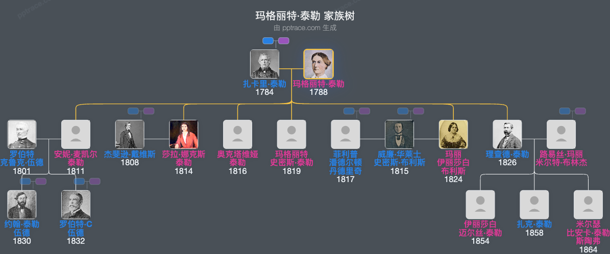 玛格丽特·泰勒家族树全览