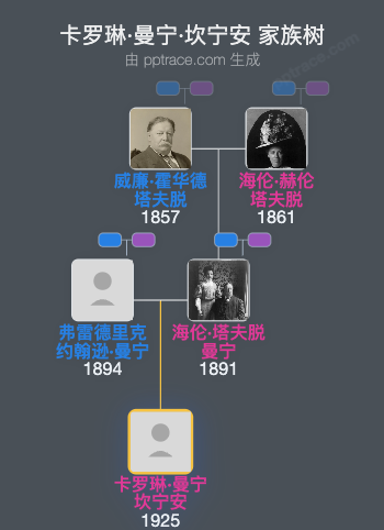 卡罗琳·曼宁·坎宁安家族树全览