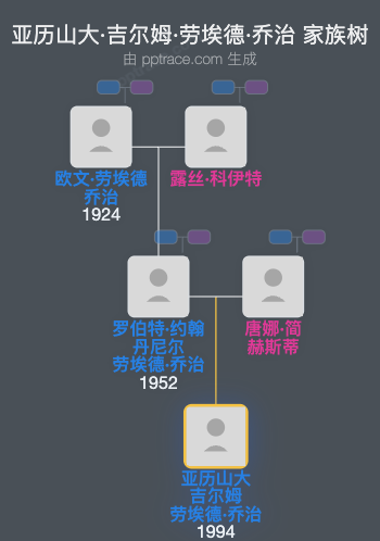 亚历山大·吉尔姆·劳埃德·乔治家族树全览