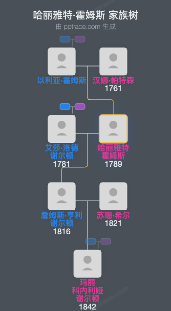 哈丽雅特·霍姆斯家族树全览