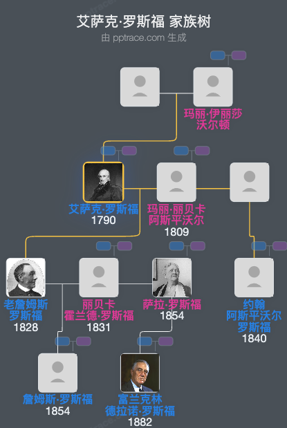 艾萨克·罗斯福家族树全览