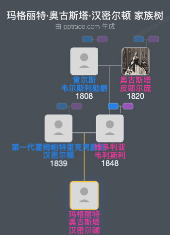 玛格丽特·奥古斯塔·汉密尔顿家族树全览