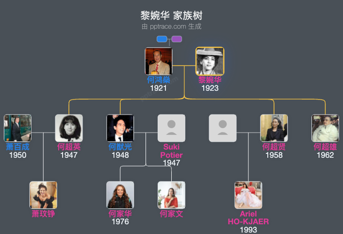 黎婉华 家族树全览