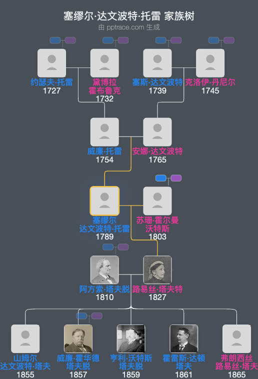 塞缪尔·达文波特·托雷家族树全览