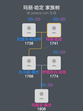 玛丽·哈定家族树全览