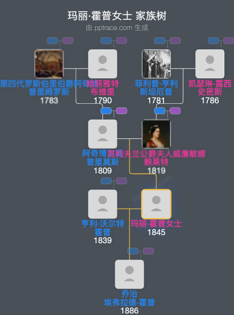 玛丽·霍普女士家族树全览