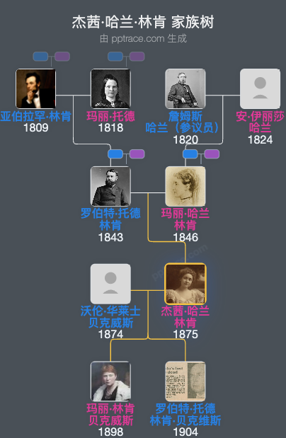 杰茜·哈兰·林肯家族树全览