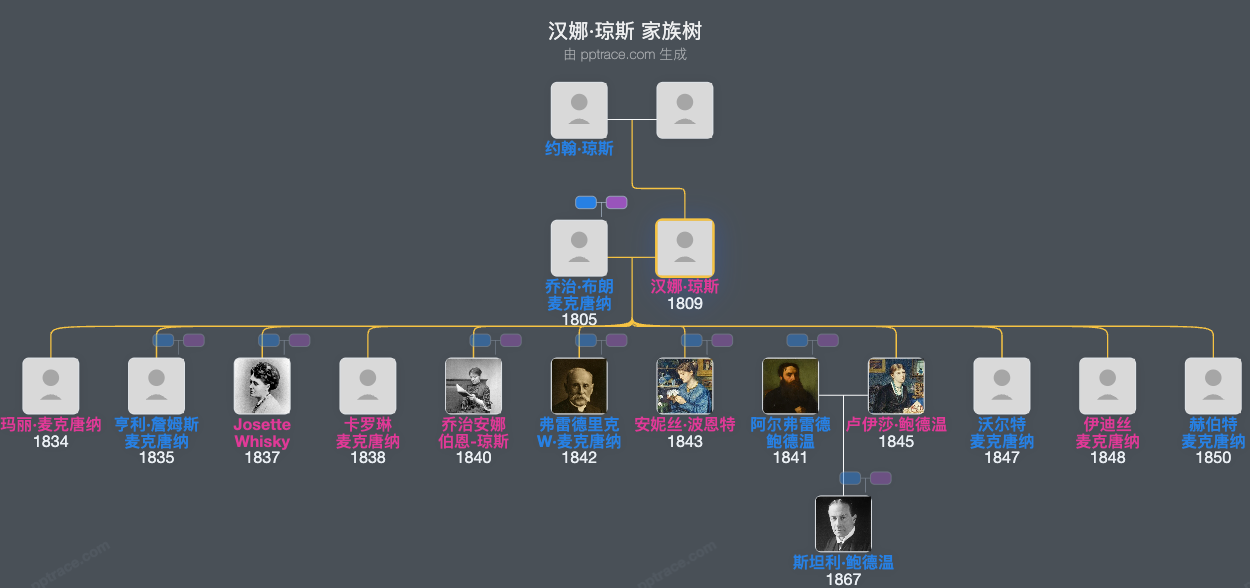 汉娜·琼斯家族树全览
