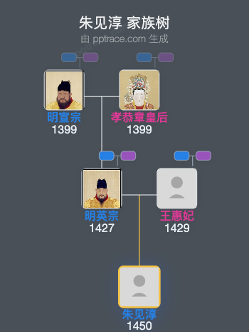 朱见淳家族树全览