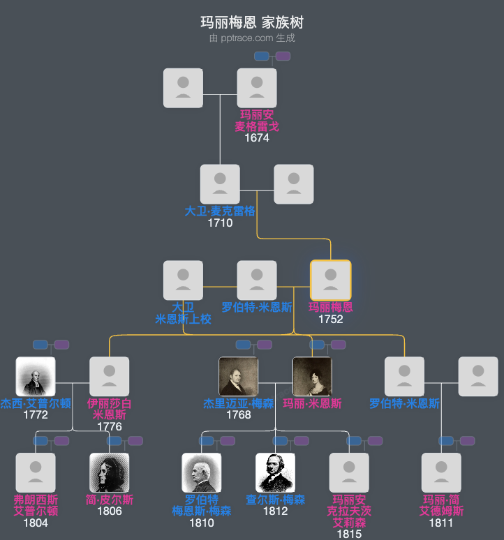 玛丽梅恩家族树全览