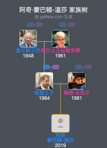 阿奇·蒙巴顿-温莎 家族树全览