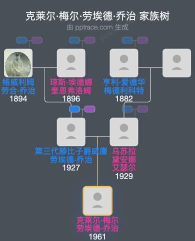 克莱尔·梅尔·劳埃德·乔治家族树全览