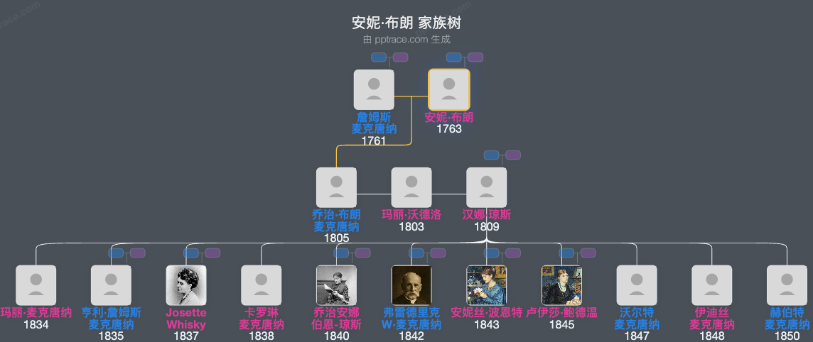 安妮·布朗家族树全览