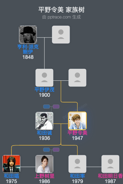 平野令美 家族树全览