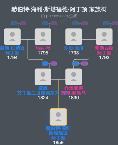 赫伯特·海利·斯塔福德·阿丁顿家族树全览