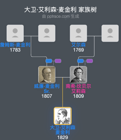 大卫·艾利森·麦金利家族树全览