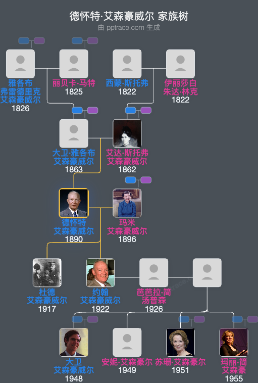 德怀特·艾森豪威尔家族树全览