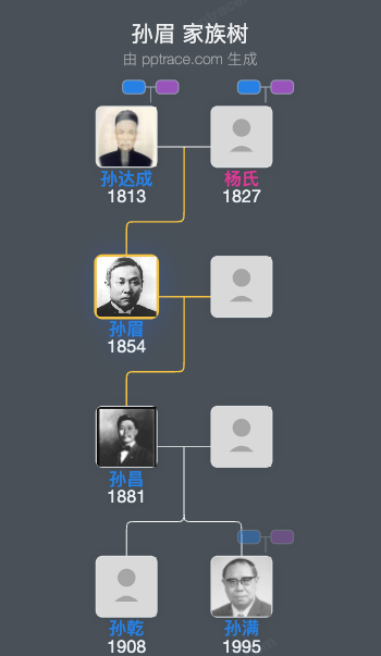 孙眉家族树全览