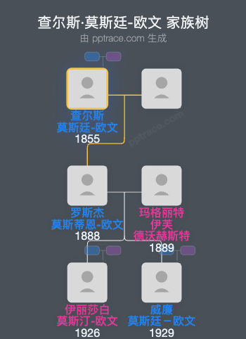 查尔斯·莫斯廷-欧文家族树全览