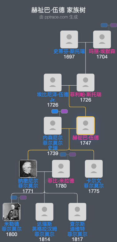 赫祉巴·伍德家族树全览