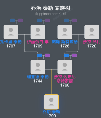 乔治·泰勒家族树全览