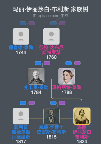 玛丽·伊丽莎白·布利斯家族树全览