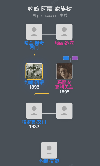 约翰·阿蒙家族树全览