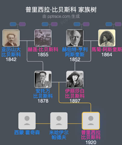 普里西拉·比贝斯科家族树全览