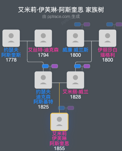 艾米莉·伊芙琳·阿斯奎思家族树全览