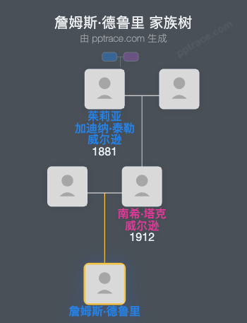詹姆斯·德鲁里家族树全览