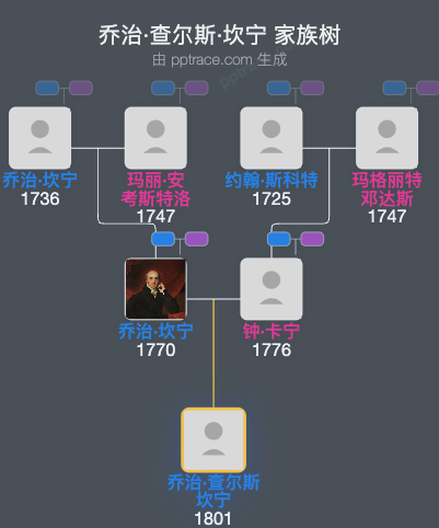 乔治·查尔斯·坎宁家族树全览