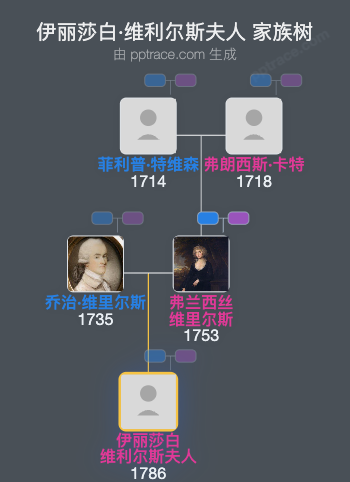 伊丽莎白·维利尔斯夫人家族树全览