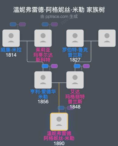 温妮弗雷德·阿格妮丝·米勒家族树全览