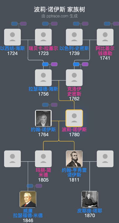 波莉·诺伊斯家族树全览