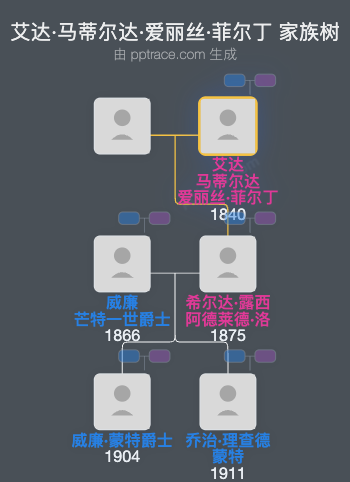 艾达·马蒂尔达·爱丽丝·菲尔丁家族树全览