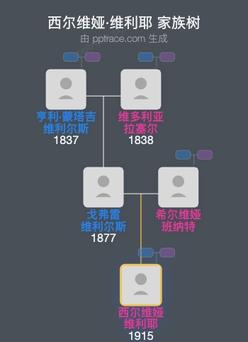 西尔维娅·维利耶家族树全览