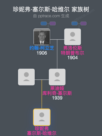 珍妮弗·塞尔斯·哈维尔家族树全览