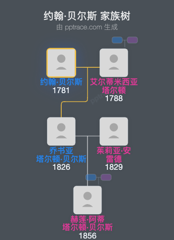 约翰·贝尔斯家族树全览