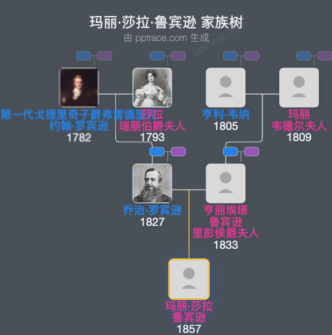 玛丽·莎拉·鲁宾逊家族树全览