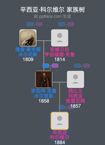 辛西亚·科尔维尔家族树全览