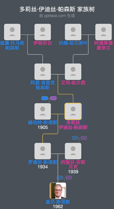 多莉丝·伊迪丝·帕森斯家族树全览