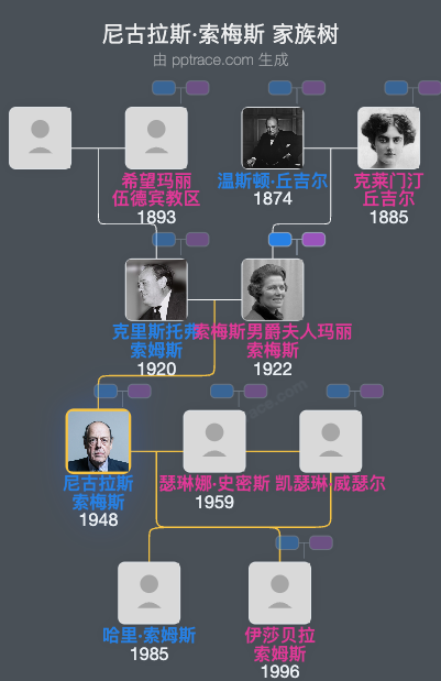 尼古拉斯·索梅斯家族树全览