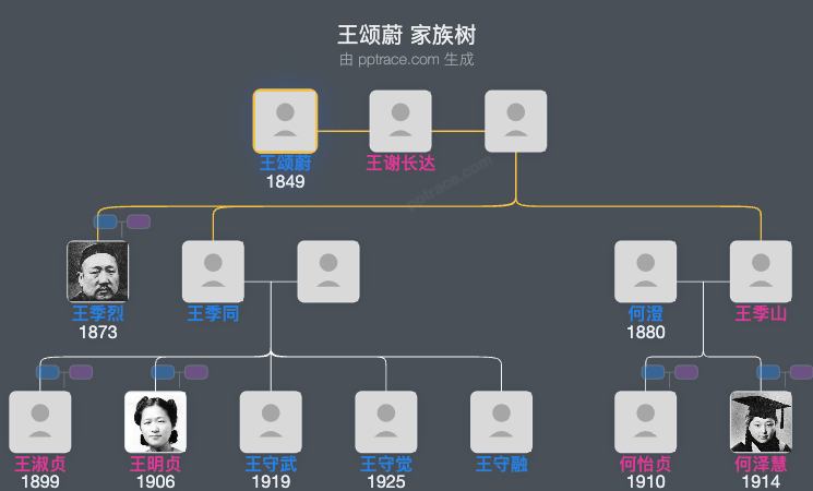 王颂蔚 家族树全览