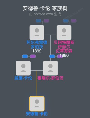 安德鲁·卡伦家族树全览