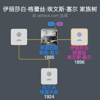 伊丽莎白·格蕾丝·埃文斯·塞尔家族树全览