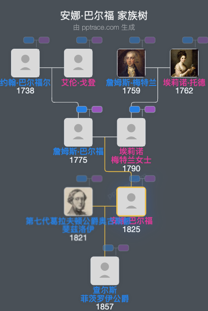 安娜·巴尔福家族树全览