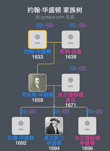 约翰·华盛顿家族树全览