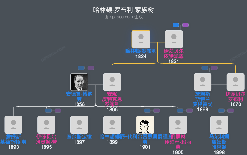 哈林顿·罗布利家族树全览