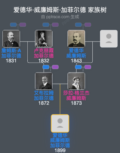 爱德华·威廉姆斯·加菲尔德家族树全览